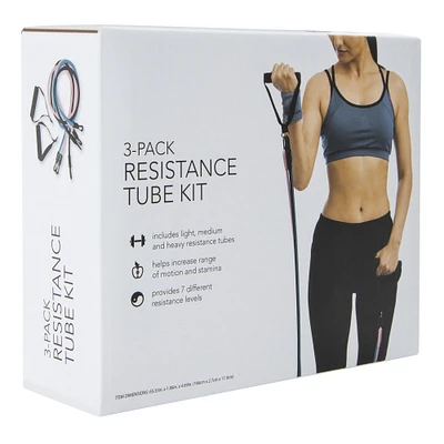 resistance tube kit 3-pack