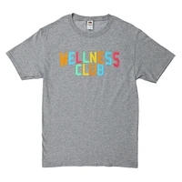 rainbow 'wellness club' graphic tee