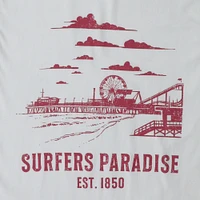 retro surfer's paradise graphic tee