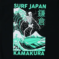 'surf japan' skeleton graphic tee