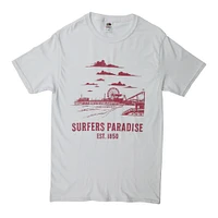 retro surfer's paradise graphic tee