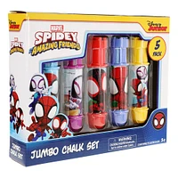 Disney Junior Spidey & his Amazing Friends jumbo chalk set with holders 10-piece