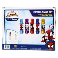 Disney Junior Spidey & his Amazing Friends jumbo chalk set with holders 10-piece