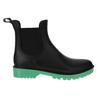 ladies black ankle rain boots