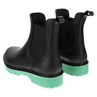 ladies black ankle rain boots