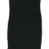 juniors black ribbed midi dress