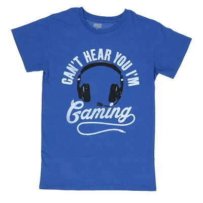 'can't hear you, I'm gaming' retro graphic tee