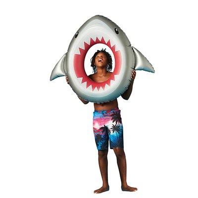 shark inflatable inner tube pool float 45.3in