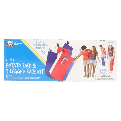 2-in-1 potato sack & 3-legged race kit