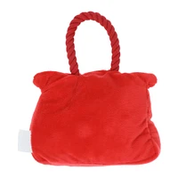 plush faux designer bag dog toy