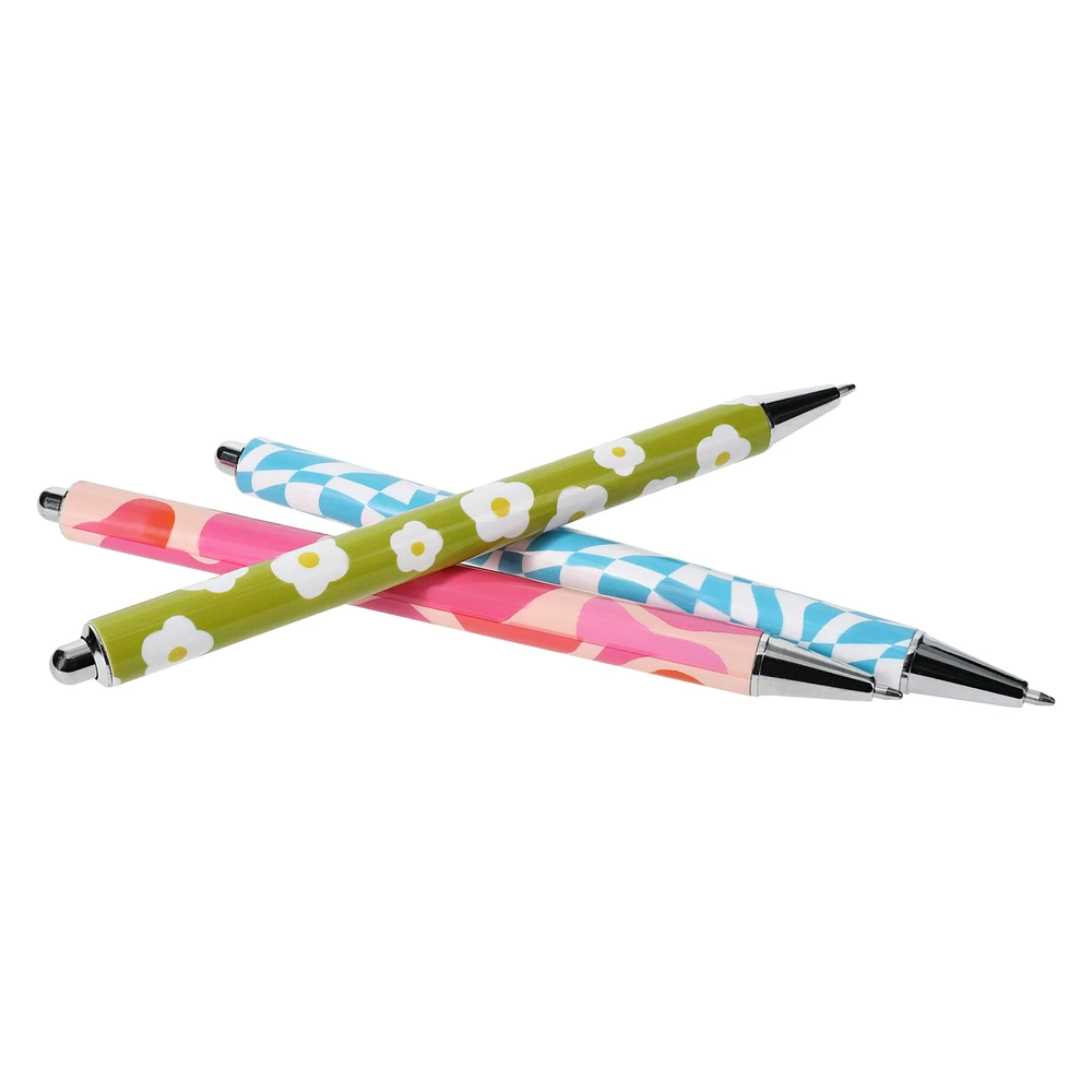 Fashion Click Pens 3-Count