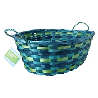 bamboo woven oval easter basket 10in x 16in