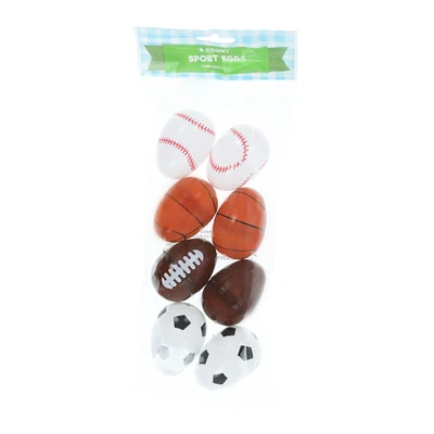 8-count fillable sports ball easter eggs