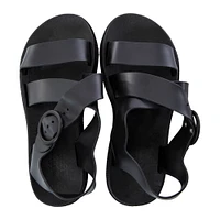 ladies black strappy sandals