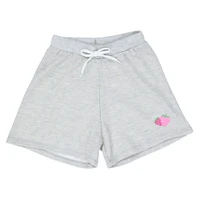 juniors gray fleece sweat shorts