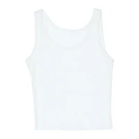 juniors white ribbed tank top