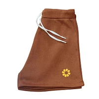 juniors brown fleece shorts
