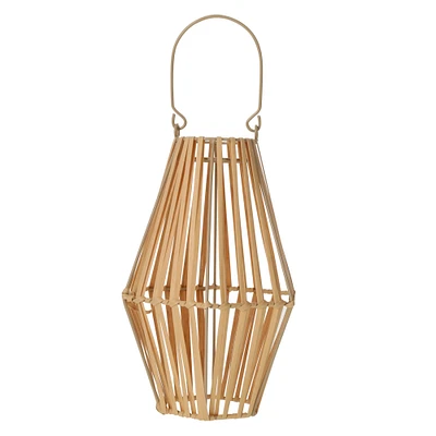 faux rattan lantern 10in x 3.3iin