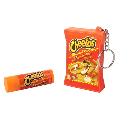 flamin’ hot cheetos® flavored lip balm & keychain set