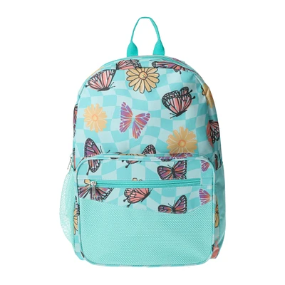 printed mesh backpack 16in