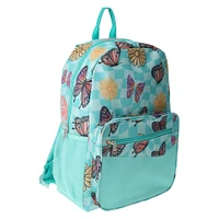 printed mesh backpack 16in