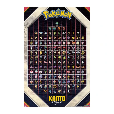 pokemon™ kanto region poster 22.375in x 34in