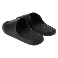 mens black quilt slide sandals