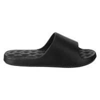 mens black quilt slide sandals