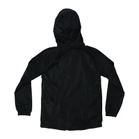 young men's black windbreaker jacket