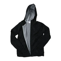 young men's black windbreaker jacket