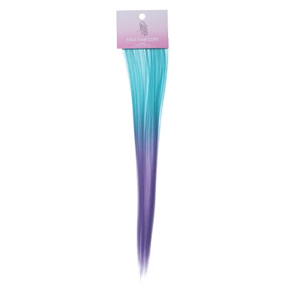 2-count faux hair clips extensions, 15.75in