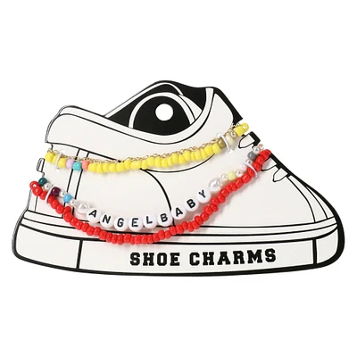 beaded chain shoe charm