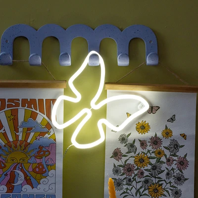 LED butterfly icon wall light 8in x 7in