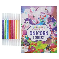 kaleidoscope unicorn forest coloring kit