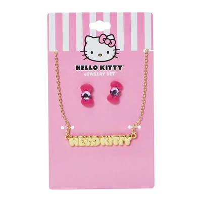 hello kitty™ necklace & bow earring set