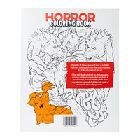 horror coloring book 8.9in x 11in