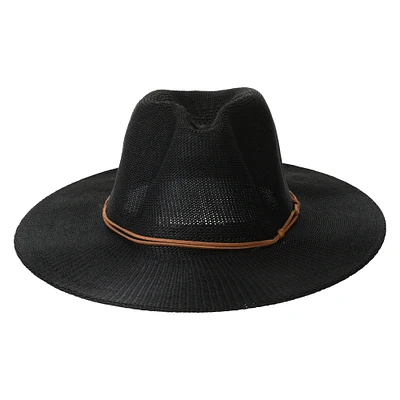 fabric panama hat with trim