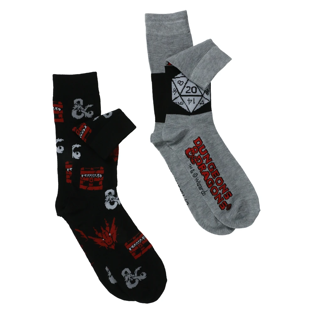 dungeons & dragons™ dungeon master™ mens crew socks 2-pack