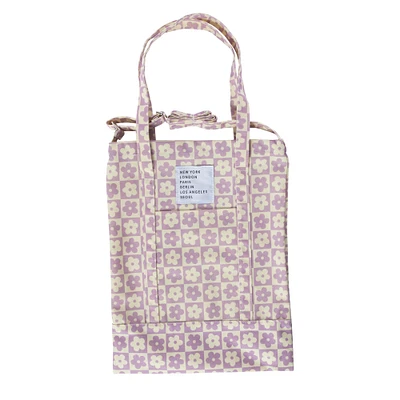 printed cotton canvas tote bag 17in x 13in