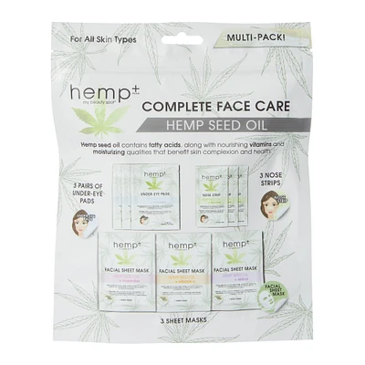 hemp+ complete face care with hemp seed oil 9-piece set