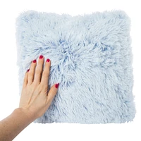 dip-dye plush faux fur throw pillow 16in x