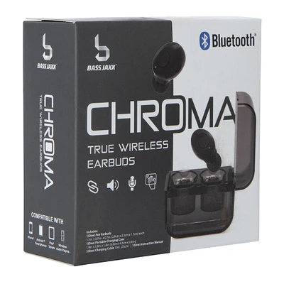 true wireless bluetooth® earbuds with case & mic