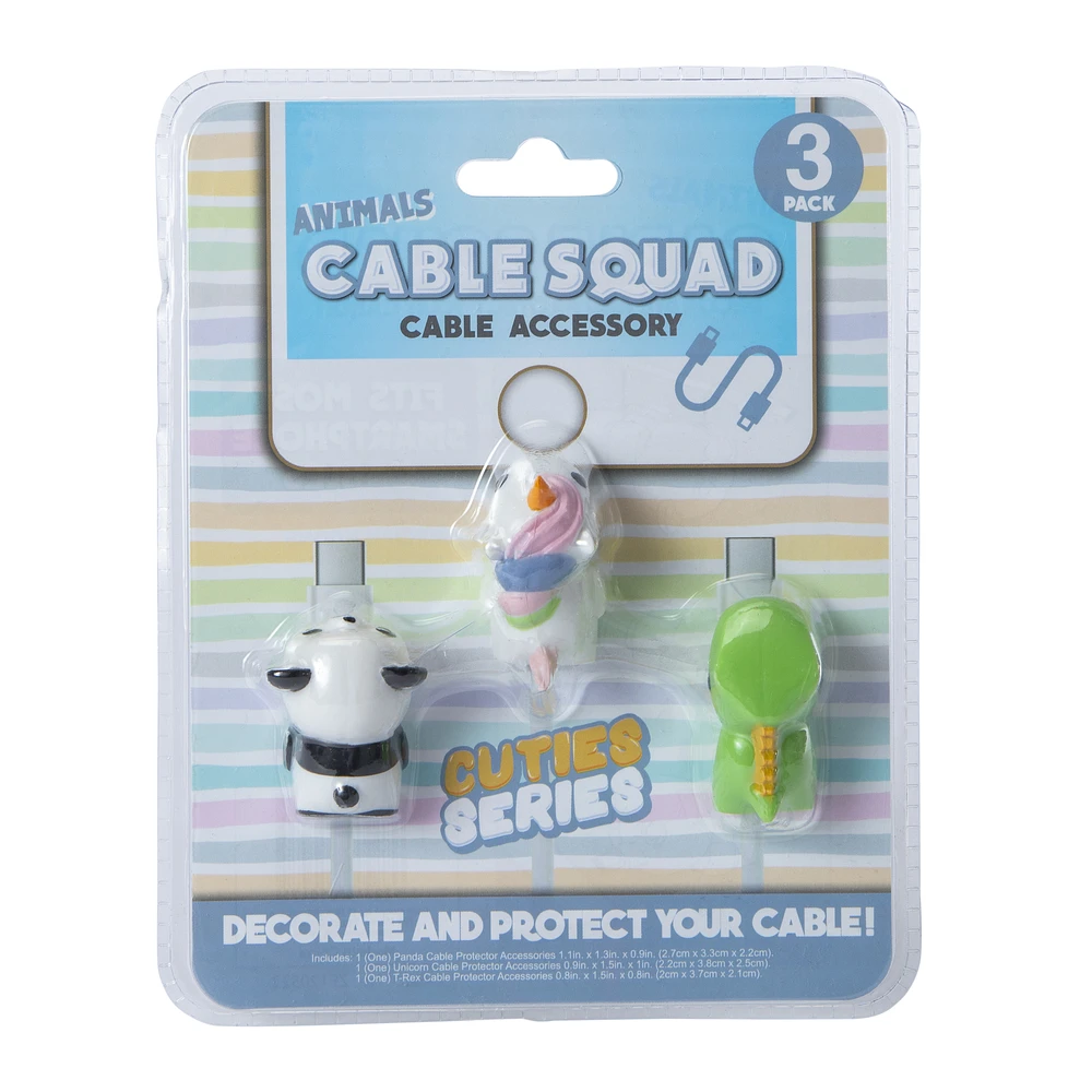 cable squad cable accessory cuties series 3-pack