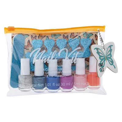 nail kit with polish & accessories 10-piece