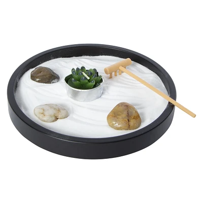 succulent candle zen garden 7in