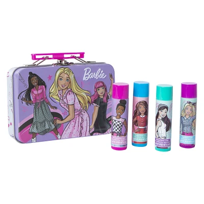 barbie™ flavored lip balm set with collectible tin