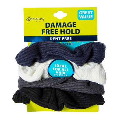 expressions® damage free hold waffle hair tie twisters 4-pack