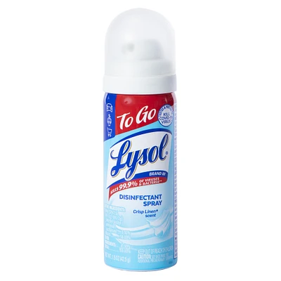 lysol® crisp linen disinfectant spray to go 1.5oz