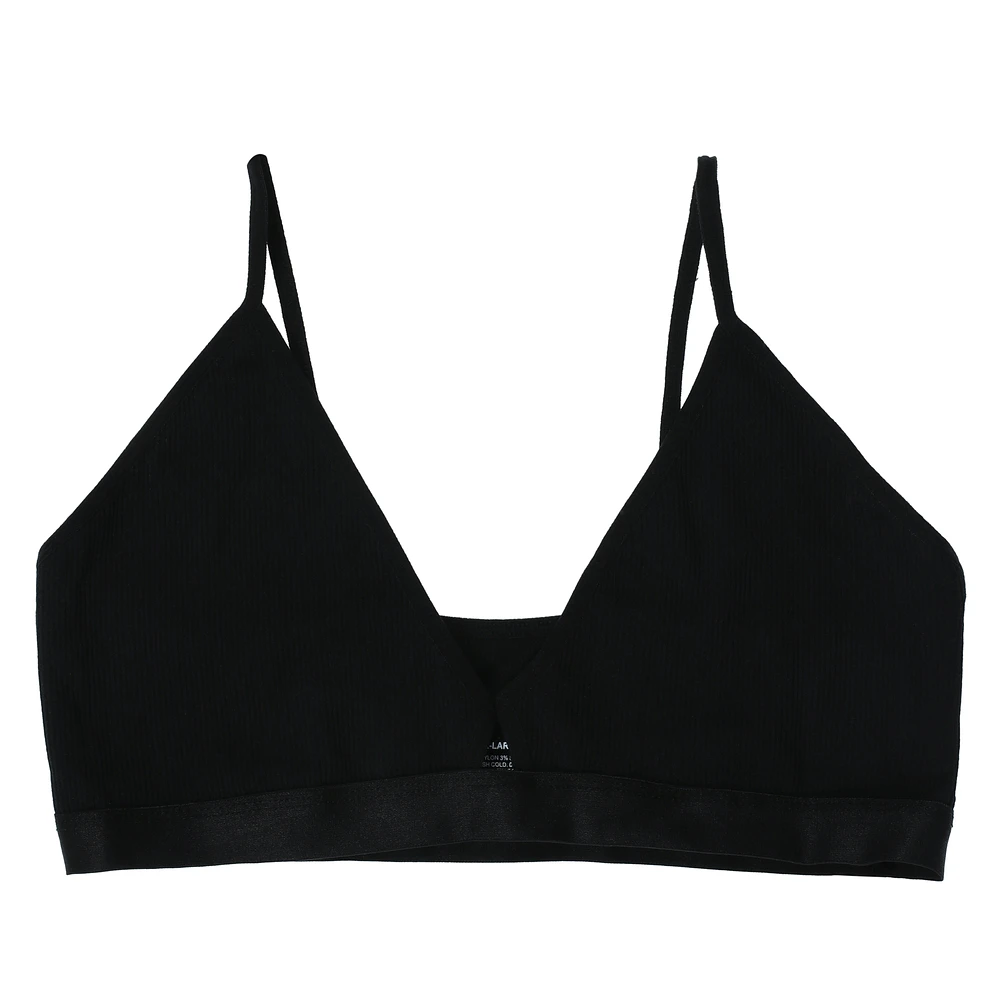 ribbed cut-out bralette