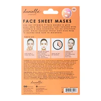 danielle creations® vitamin c face sheet masks 5-count